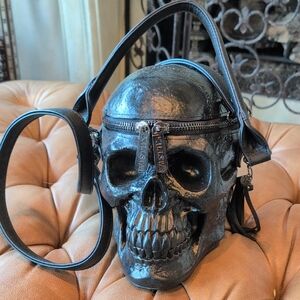 Killstar Gravedigger Black Convertible Crossbody Skull Bag